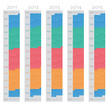 2011, 2012, 2013, 2014, 2015 vertical  calendars seasonal