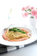 Japanese green vegetable and crab Pasta Japanese green vegetable and crab Pasta
