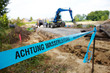 Achtung Wasserleitung