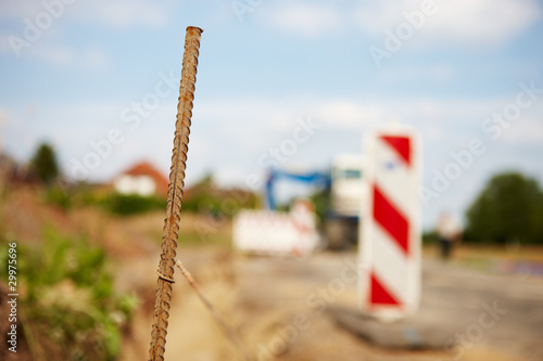 Foto: Eisenstange auf Baustelle Eisenstange auf Baustelle
