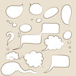 Cartoon speech bubbles in hand-drawn style Cartoon speech bubbles in hand-drawn style