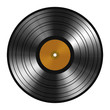 Vintage vinyl record isolated on white background