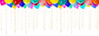very high resolution colourful balloons isolated on white