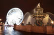 Fontaine des Mers, Christmas tree and a Ferris wheel Fontaine des Mers, Christmas tree and a Ferris wheel