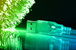Fiber optics background with lots of light spots