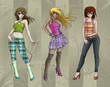 Fashion girls - plaid Fashion girls - plaid