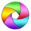 diaframma con lamelle colorate