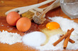 Backen Zutaten Eier Vintage