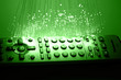 Fiber optics background with lots of light spots