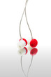 Red earphone Isolaed on white background