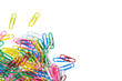 color paper clip isolated no white baclgrpund
