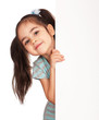 Foto: Girl with white board Girl with white board