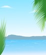 summer background with beach and mountains summer background with beach and mountains