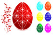 Set of Easter eggs. Set of Easter eggs.