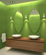 Modern bathroom interior.