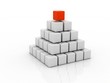 pyramide red cube pyramide red cube
