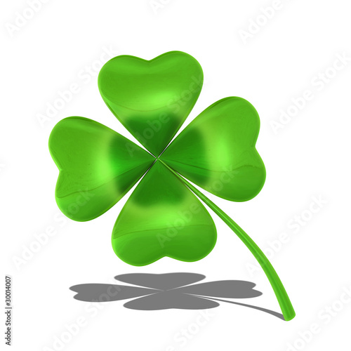 Illustration: Four-leaf shamrock Four-leaf shamrock