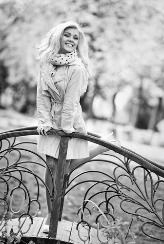 Photo: Young happy woman outdoors Young happy woman outdoors