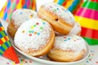 bismarck doughnuts and confetti