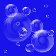 EPS10 vector Soap bubbles on a blue background