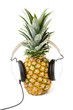Pineapple Listening to Music With Headphones Pineapple Listening to Music With Headphones