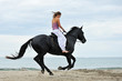 Foto: cavaliere sur la plage cavaliere sur la plage