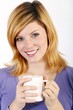 young woman with clinical thermometer young woman with clinical thermometer
