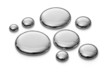 Foto: Mercury drops isolated on white. Infinite depth of focus Mercury drops isolated on white. Infinite depth of focus