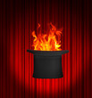 Fire inside top hat