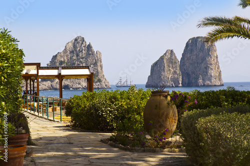 Photo: The Fariglioni Rocks of the Island of Capri in Southern Italy The Fariglioni Rocks of the Island of Capri in Southern Italy