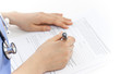 Female Doctor and Paper Work