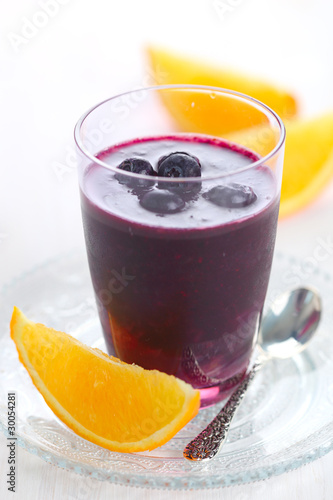 Photo: smoothie with blueberries, cranberries and orange juice smoothie with blueberries, cranberries and orange juice