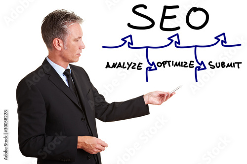 Foto: Consultant explaining SEO Consultant explaining SEO