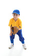 ����: Child baseball softball player crouching with mitt � Leah-Anne Thompson #30061689