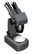 A microscope 3D render on white background
