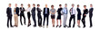 businessteam formed of businessmen and businesswomen