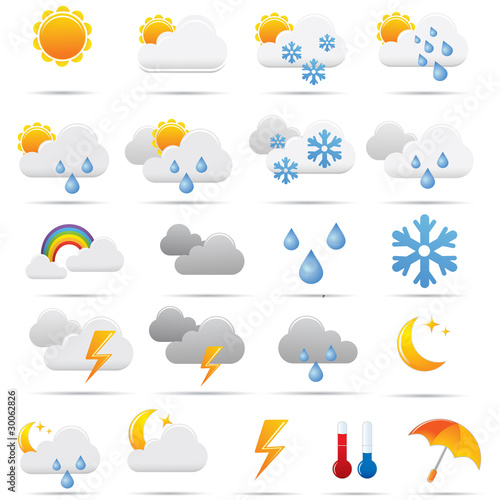 Vector: Pictos météo pour le web. Picto weather Pictos météo pour le web. Picto weather