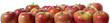 Red apples on a white background