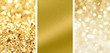 Collage with three motifs to gold