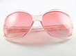 Pink sunglasses isolated