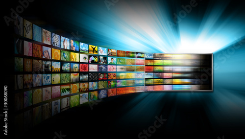 Photo: Media Television Screen with Image Gallery Media Television Screen with Image Gallery