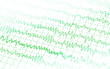 green graph brain wave EEG isolated on white background