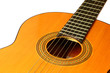 Details of classic spanish wooden guitar