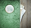 Vintage Photo album plush cover green