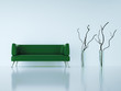 3d Rendering Sofa grün