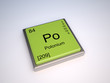 Polonium chemical element of the periodic table with symbol Po