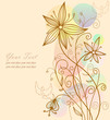 Vector: Abstract creeting card flower background Abstract creeting card flower background