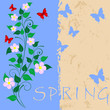Grunge floral background Grunge floral background