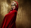 Beautiful lady in carnival mask