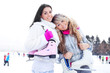 two girls ice skating